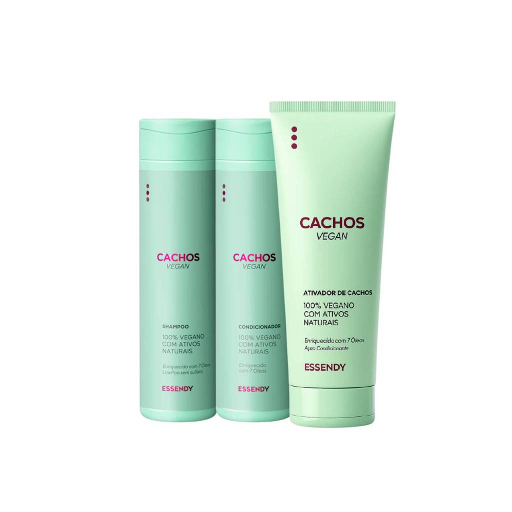 Kit Sh, Cond E Ativador De Cachos Vegan Home Care - Essendy