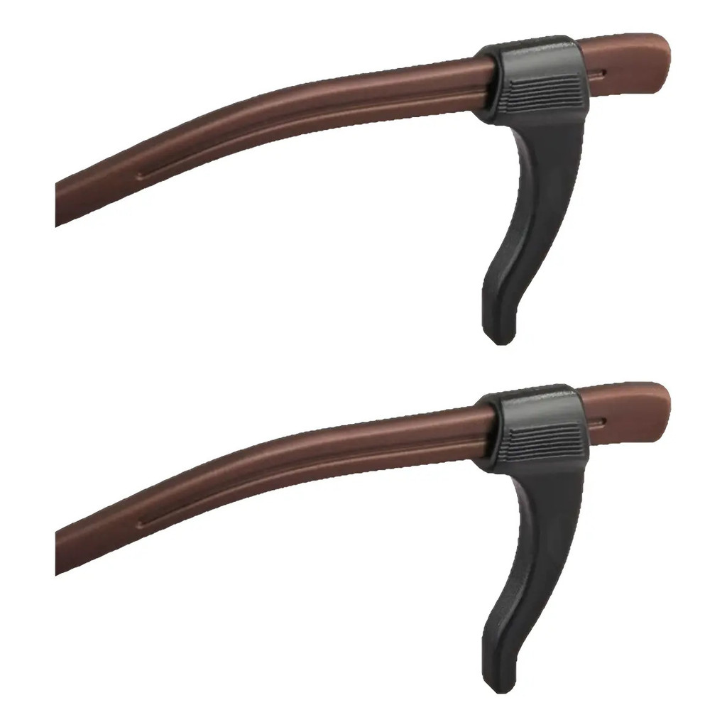 3 Pares - Trava Antiderrapante Óculos Silicone Preto Gancho