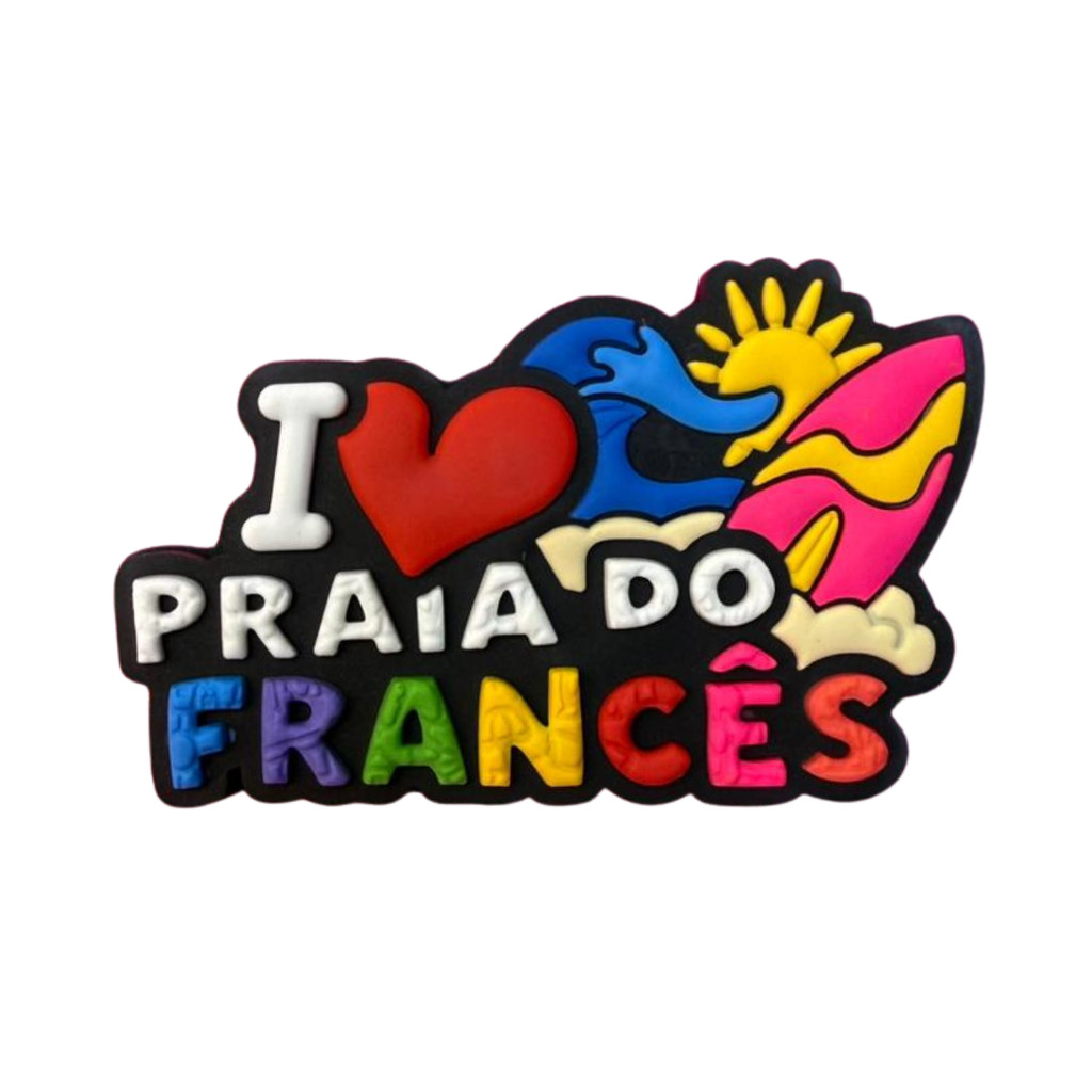 Imã Praia do Francês AL Eu Amo - Imã de Geladeira Emborrachado