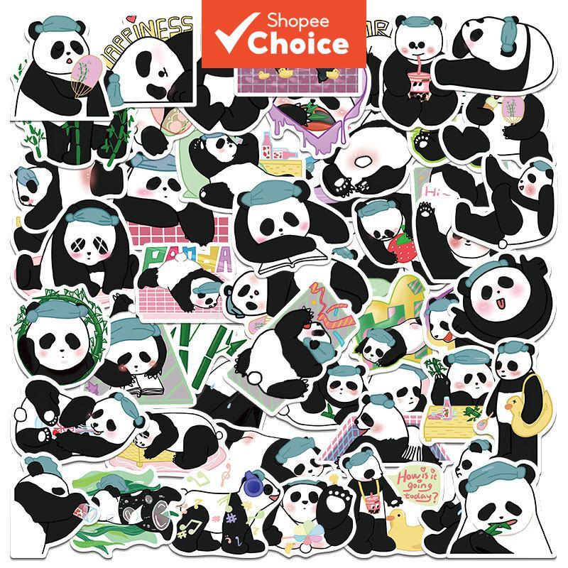 Panda Animal Adesivos Bonitos Estéticos 50 Pçs À Prova Dwaterproof Água Para Caso De Telefone Portátil Adesivo Skate