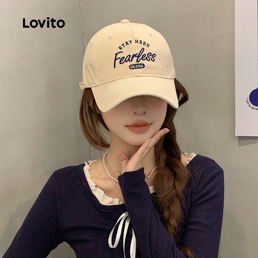 Lovito Chapéu Elegante para Deslocamento diário LFA114055 em Oferta na Shopee