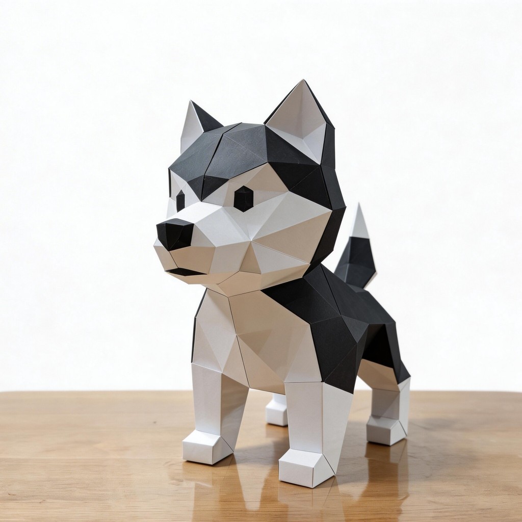 PD2 [sem corte sem recuo] modelo de papel pacote de Material pequeno Husky ornamentos decoração modelo artesanal DIY Ori