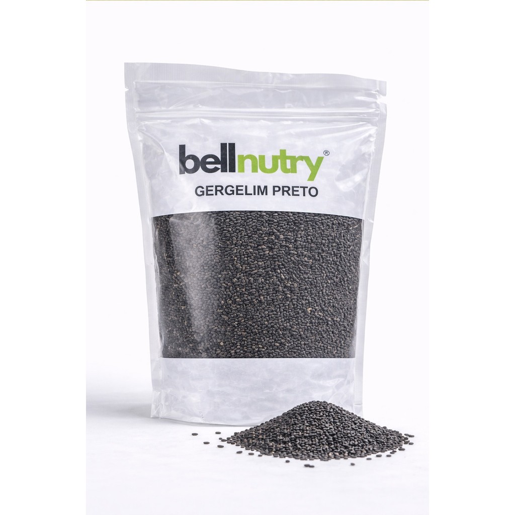 Gergelim Preto 1KG BellNutry 100% Natural Rico em Cálcio e Ferro