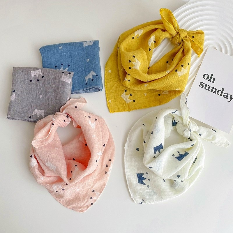 Bebê triângulo cachecol primavera outono estilo fino bebê meninos meninas cachecóis criança pequeno lenço quadrado à pro