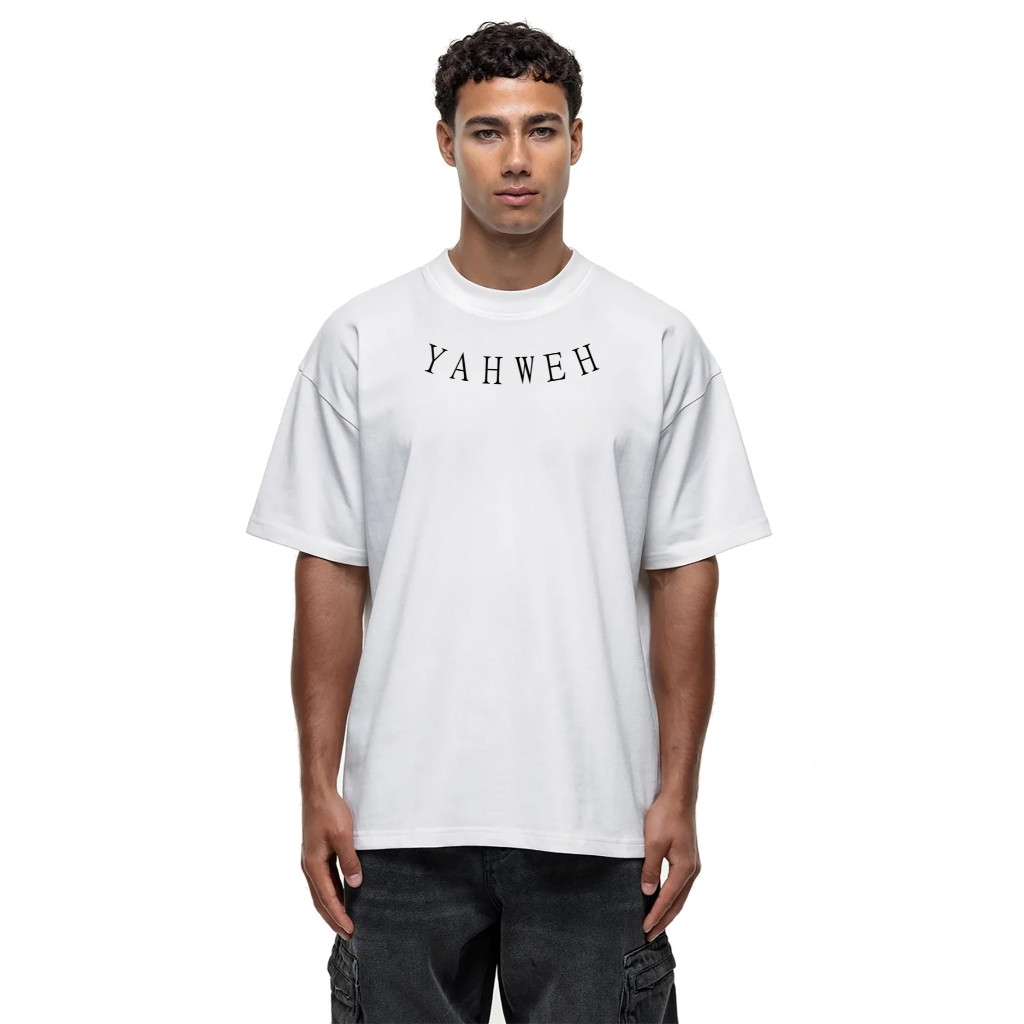 [Camiseta Premium em Algodão Puro]CC Camiseta oversized Êxodo 3:14 Yahweh cristã camiseta jesus academia streetwear evan