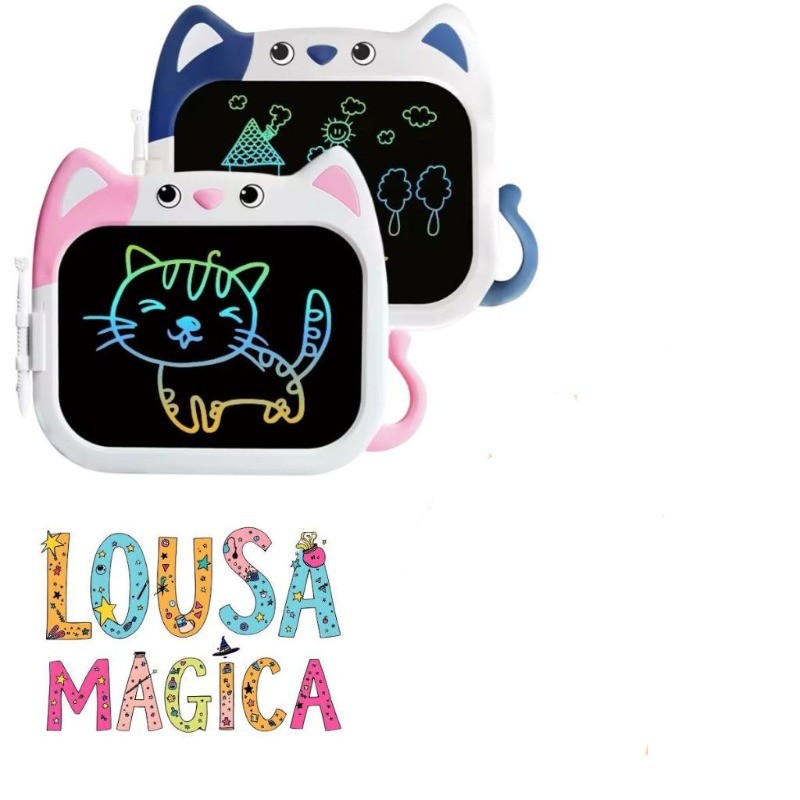 Kit Lousa Mágica Tablet Infantil Colorido para Desenho Escrita Educativo Crianças Menino Menina LCD Reutilizável
