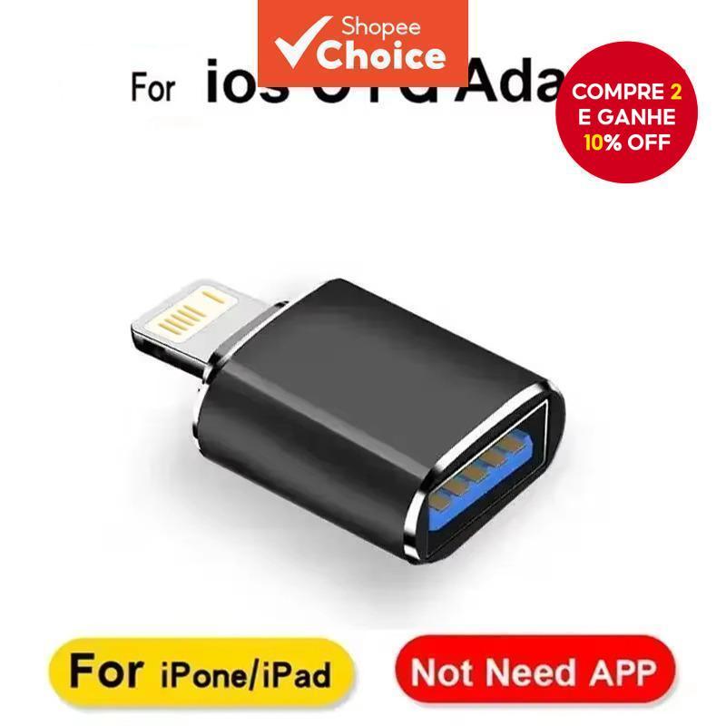 Adaptador USB 3.0 OTG Para iPhone iPad Com Conversor HDMI VGA E Entrada De Áudio De 3.5 Mm Tipo C iOS 13 Acima