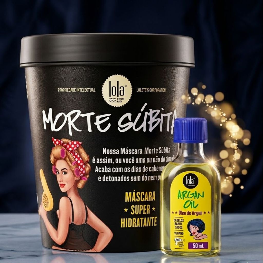 Máscara Morte Súbita Lola + Óleo Argan Lola Cosmetics