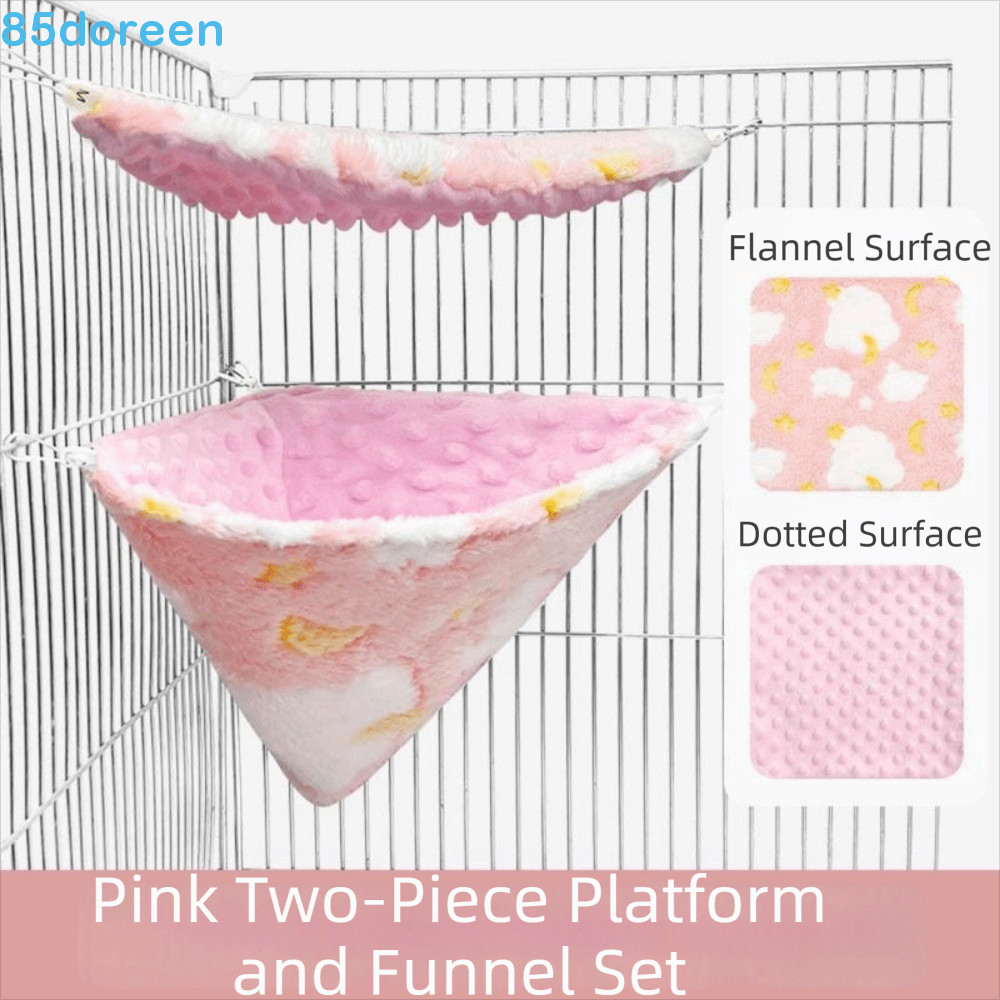 DOREEN1 2 Pçs/Set Rede Para Animais De Estimação , Ninho De Planador De Açúcar Macio Respirável , Camas De Esquilo Confo