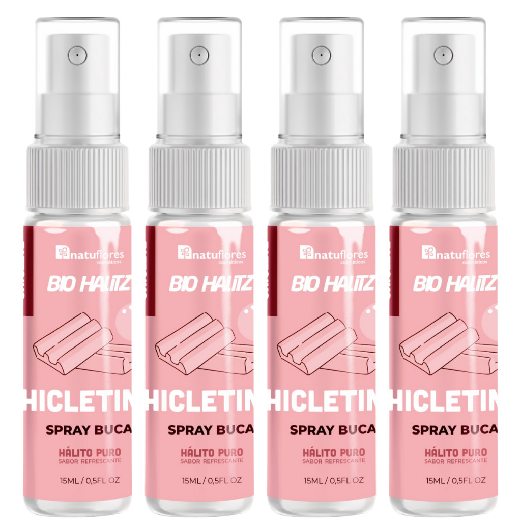 Aromatizante Bucal Bio Halitz Tutti-Frutti Spray Refrescante Contra Mau Hálito Portátil Chicletinho