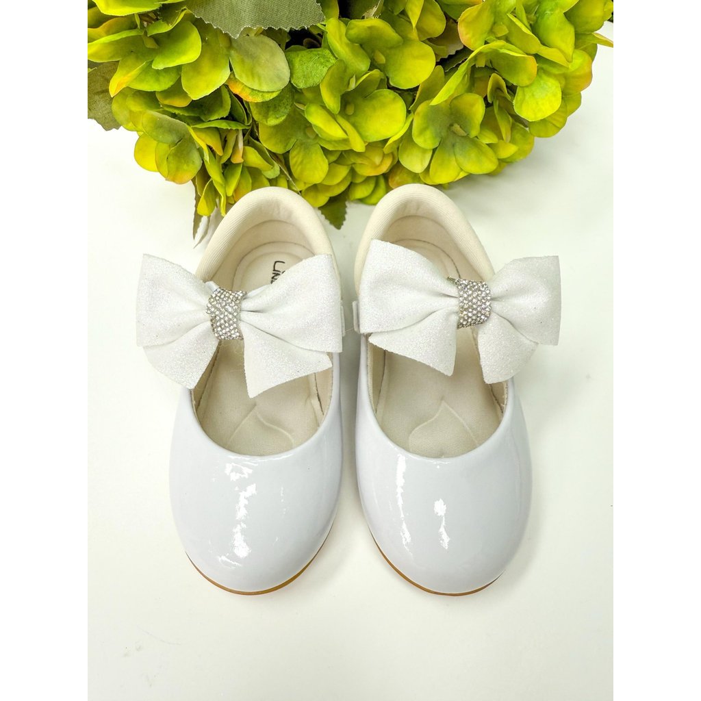 Sapatilha Baby Laço Glitter- Penelope Branco