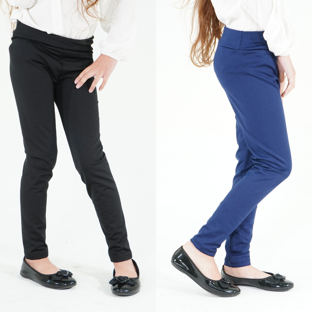 Kit com 2 Calça Legg Flanelada Térmica Infantil e Juvenil Menina Peluciada