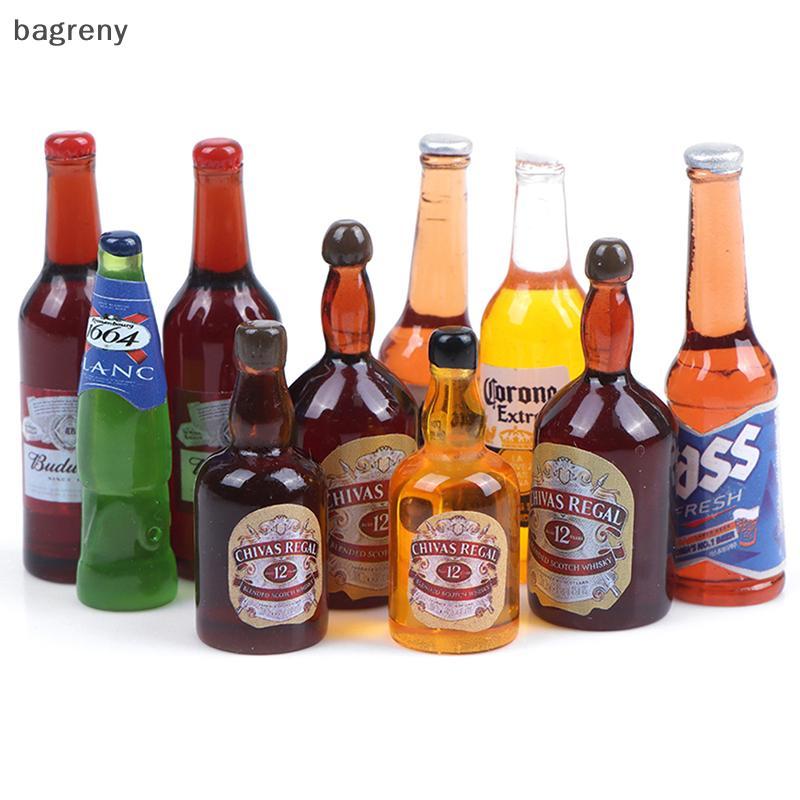 [bagreny] 10 Peças 1 : 12 Casa De Bonecas Em Miniatura Bebidas Modelo De Vinho Acessórios De Cozinha BR