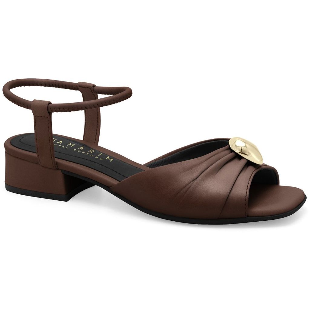 Sandália Feminina Rum Salto Baixo com Elástico Ramarim 2548105-5 em Oferta na Shopee