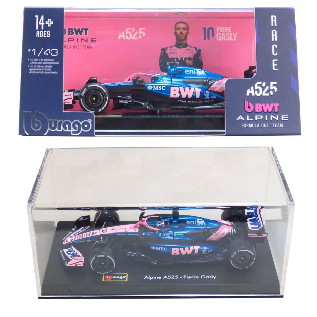 Alpine A525 - Pierre Gasly #10 - Acrílico - Formula 1 2025 - BWT Alpine F1 Team - 1/43 - Bburago