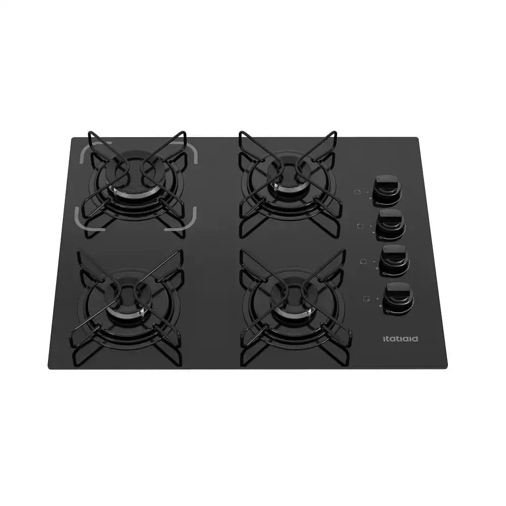 Detalhes do Cooktop Itatiaia 4 Bocas Essencial Preto - Bivolt
