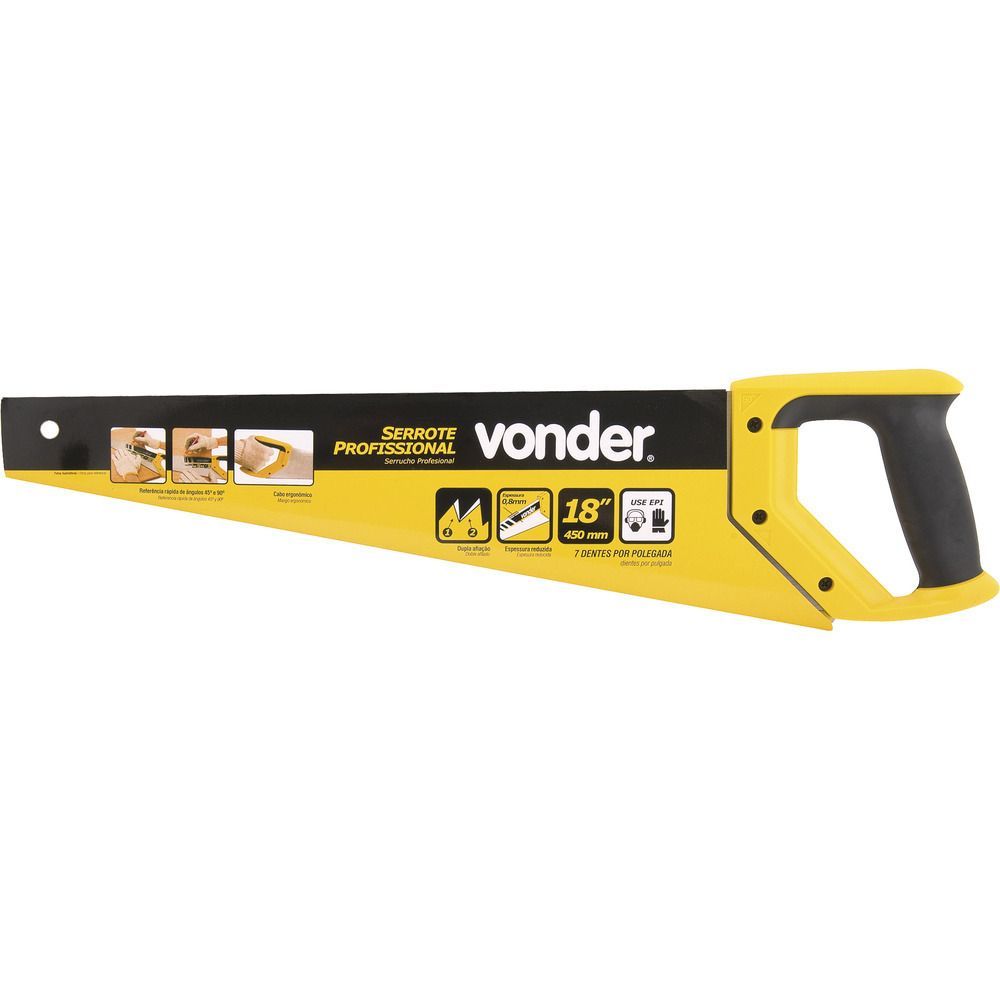 Serrote 18  Profissional Dupla Afiação Cabo Plástico Se18 - em Oferta na Shopee