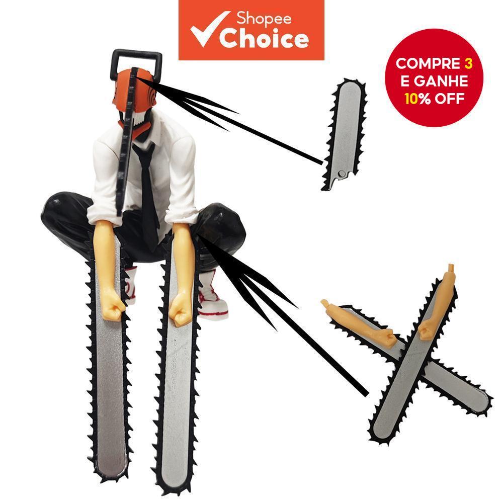 14,5cm Serra De Corrente Sentada Homem Denji Figura Pochita Sangue Demônio Anime Coleção De Ornamentos Modelo Brinquedos