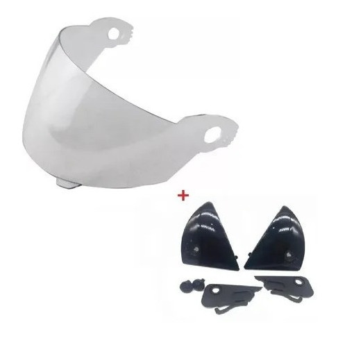 Kit Reparo + Viseira Cristal Capacete Ebf Rox Ebf Fit Ebf 7 Transparente