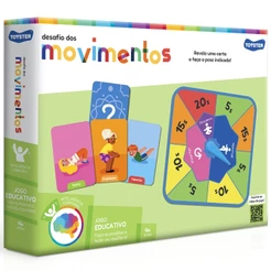 JOGO EDUCATIVO DESAFIO DOS MOVIMENTOS TOYSTER BRINQUEDO IMITA EQUILÍBRIO DIVERSÃO CARTAS TABULEIRO