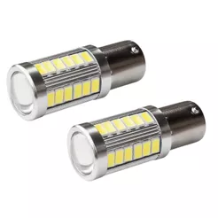 KIT 2 LAMPADA 33 LED CREE BAY15D 2 POLO P21/5W BRANCO 12V