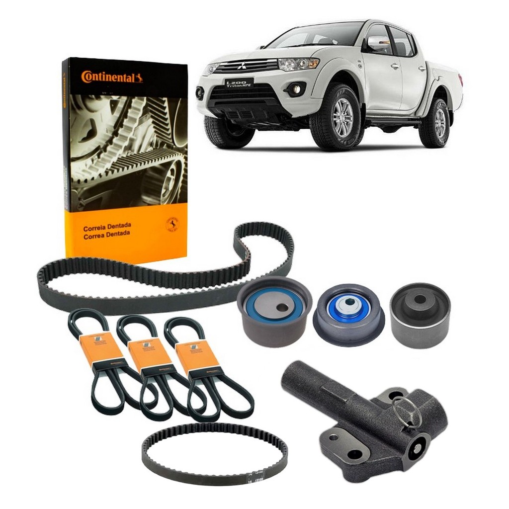 Kit Correia Dentada + Poli V Triton 2.4 Flex 2013 Em Diante