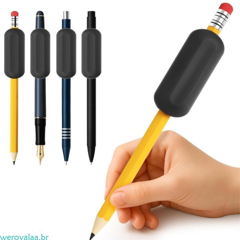 Weroyala 1 4 Unidades Silicone Ponderado Para Caneta , Aperto Ergonômico Escrita , Suporte Lápis Estudantes E Criança