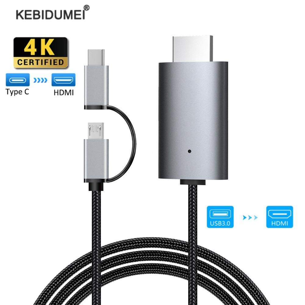 LD39 HDMI USB C Adaptador 4k 2 Em 1 Conversor Para Dispositivo Android Compatível Com