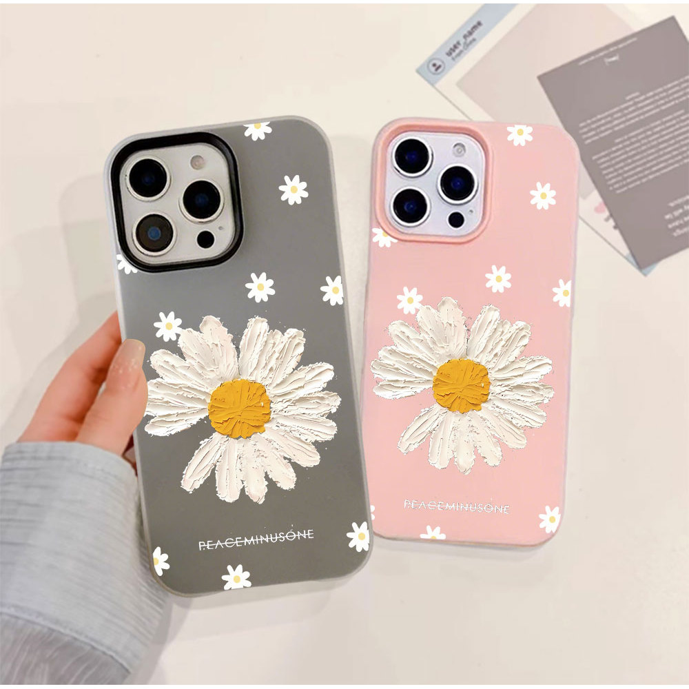 Girassóis Brancos Marcon Cores Geléia Caso Para Samsung S25 ULTRA S24 Plus S23 S22 A17 A16 A15 A14 A13 A52 Fosco