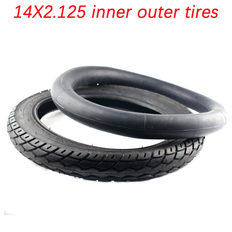 Pneu De Roda De 14 Polegadas 14 X 2.125 Tubo Interno e Externo Cabe Em Muitos Scooters Elétricos Pneus De Bicicleta Elét