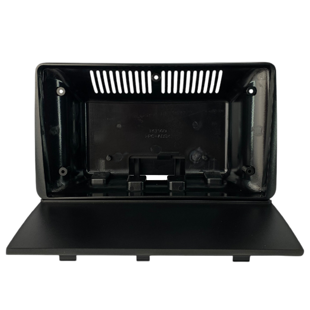 Moldura Painel Central Multimídia 9 Polegadas Citroen C3 2013 a 2021 Preto Fosco