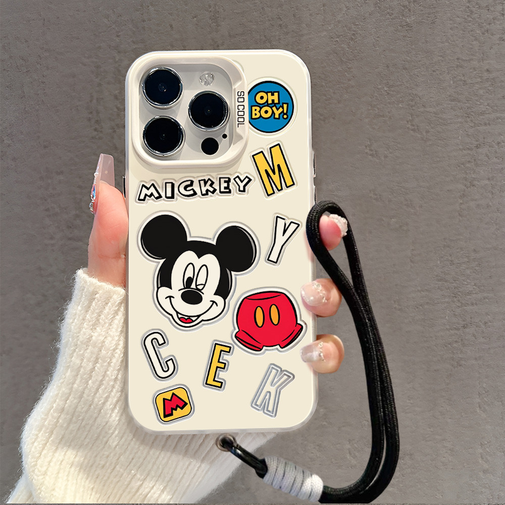 Capa de celular Mickey Mouse fofo Adequado para iPhone 17 11 12 13 15 14 16 Pro Max Xr Xs Max 7+ 8+ Capa TPU choque
