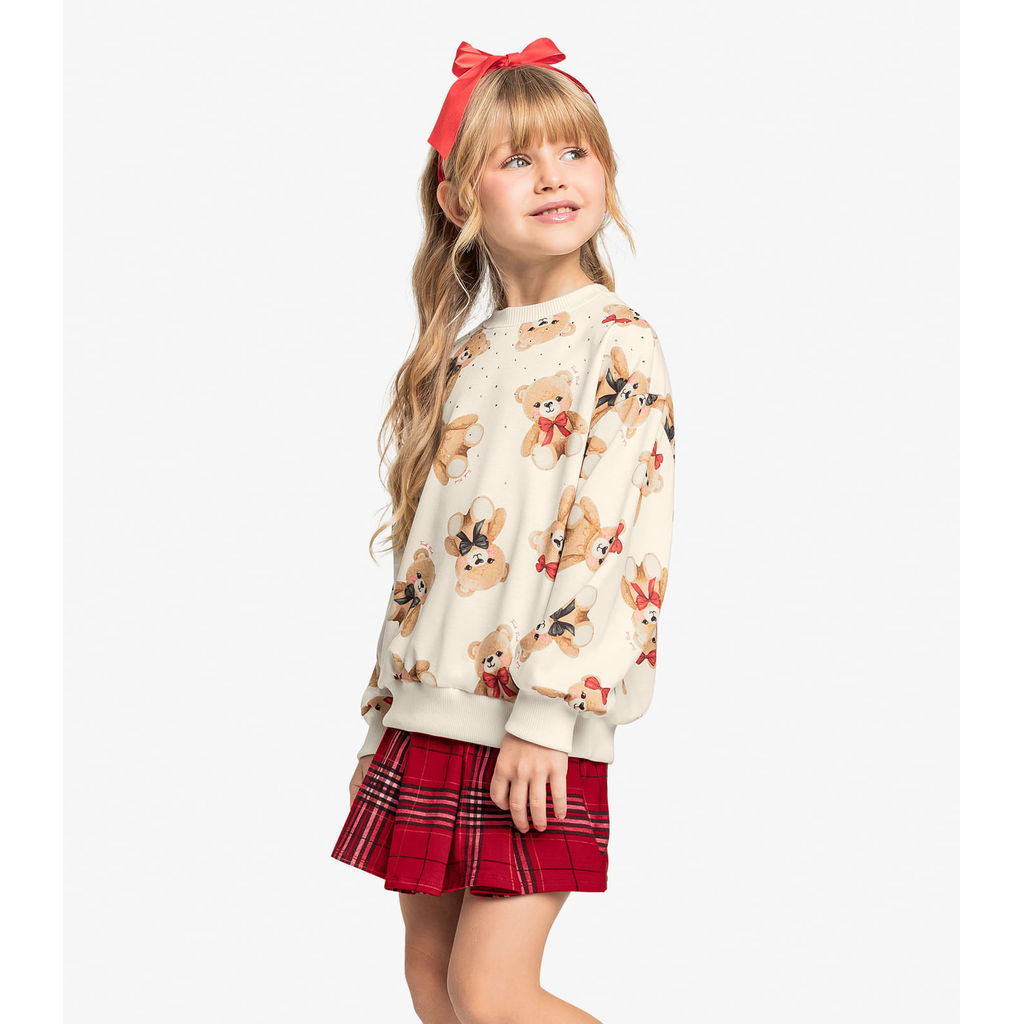 Moletom Menina Infantil Trick Nick Bege em Oferta na Shopee