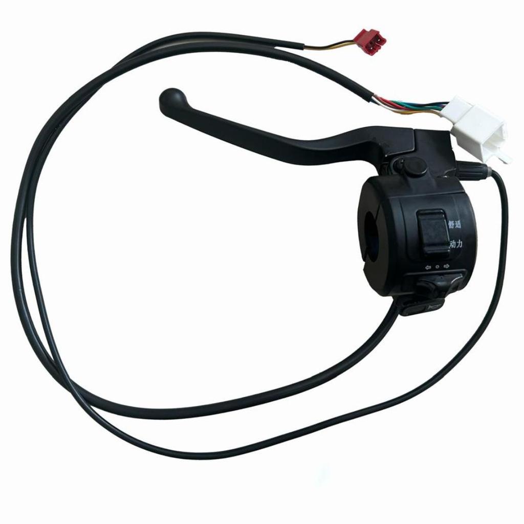 Manete de freio Esquerdo com Botão do Farol Pisca e Buzina Bicicleta Elétrica Scooter Midori MD-20