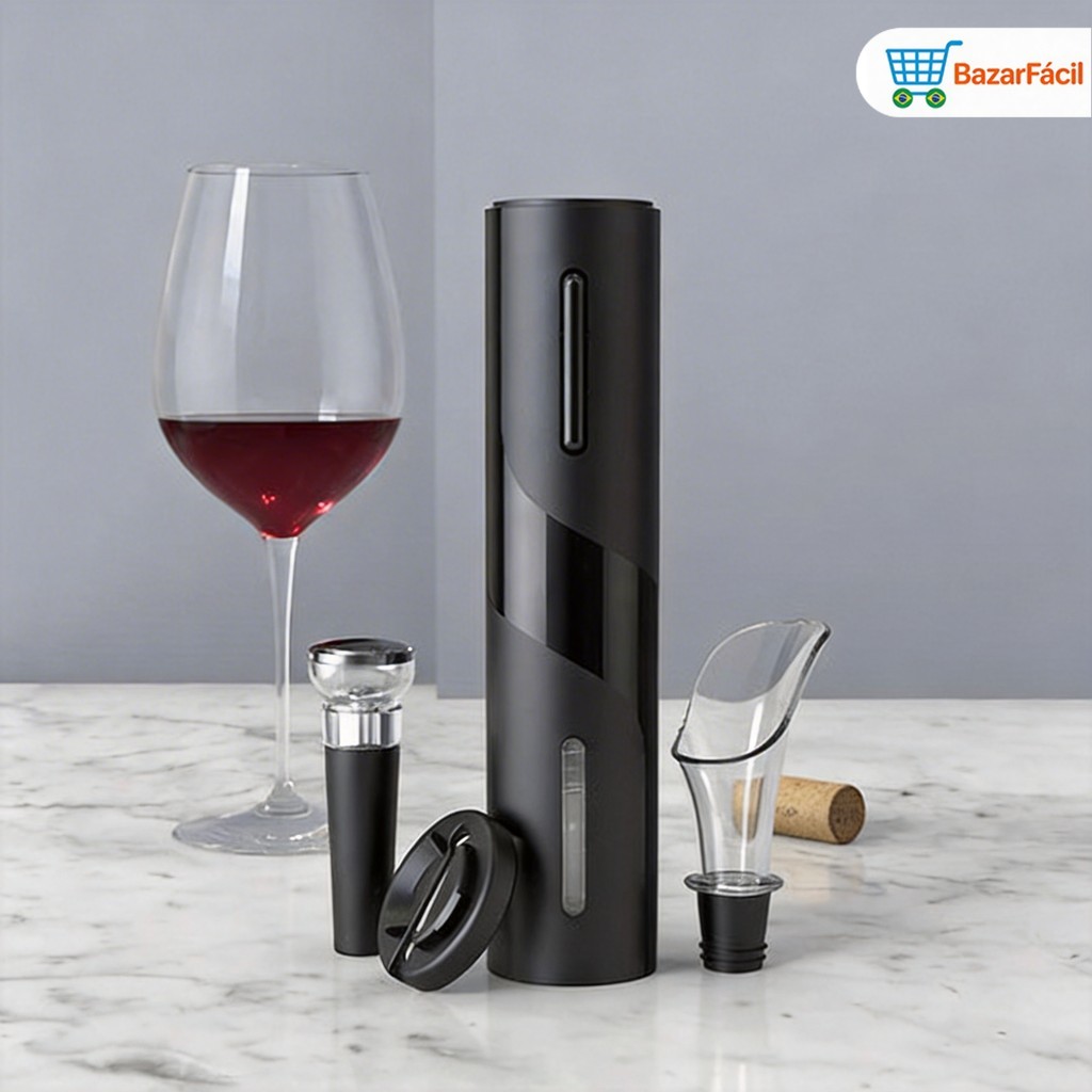 Abridor De Vinho Elétrico Automático Saca Rolha A Pilha Utilidade Doméstica Presente