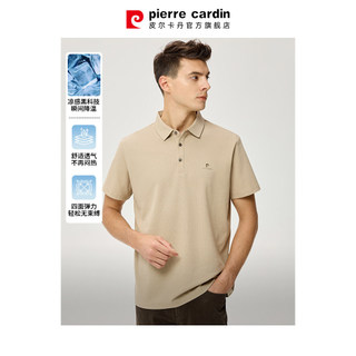 [Cool Respirável] Camisa polo masculina Pierre Cardan verão novo estilo negócios Casual lapela camiseta de manga curta