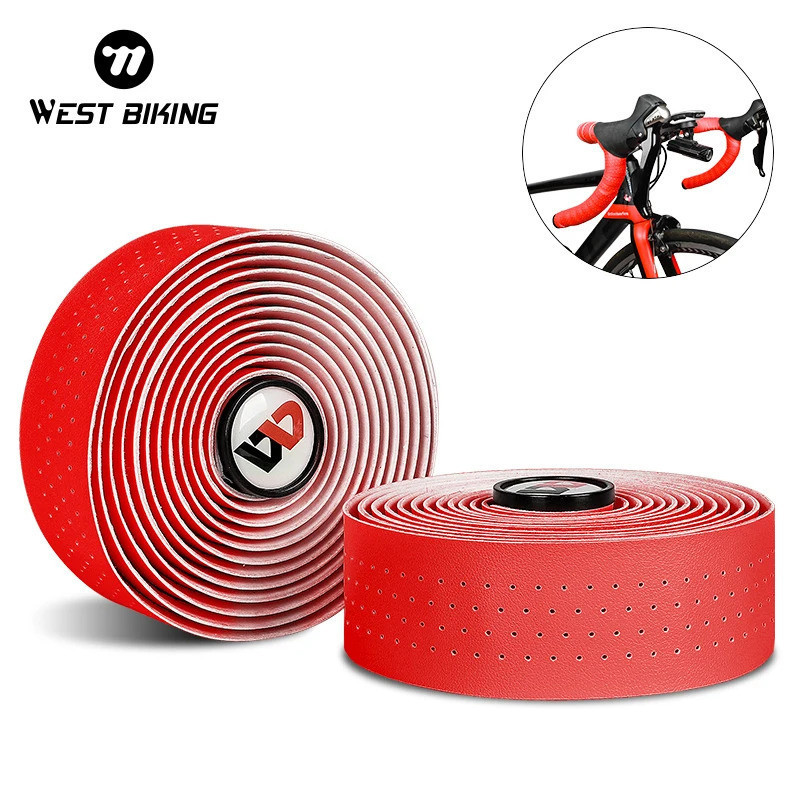 WEST BIKING Fita para Guidão de Bicicleta de Estrada EVA PU Fita Antiderrapante para Guidão de Bicicleta com Absorção de