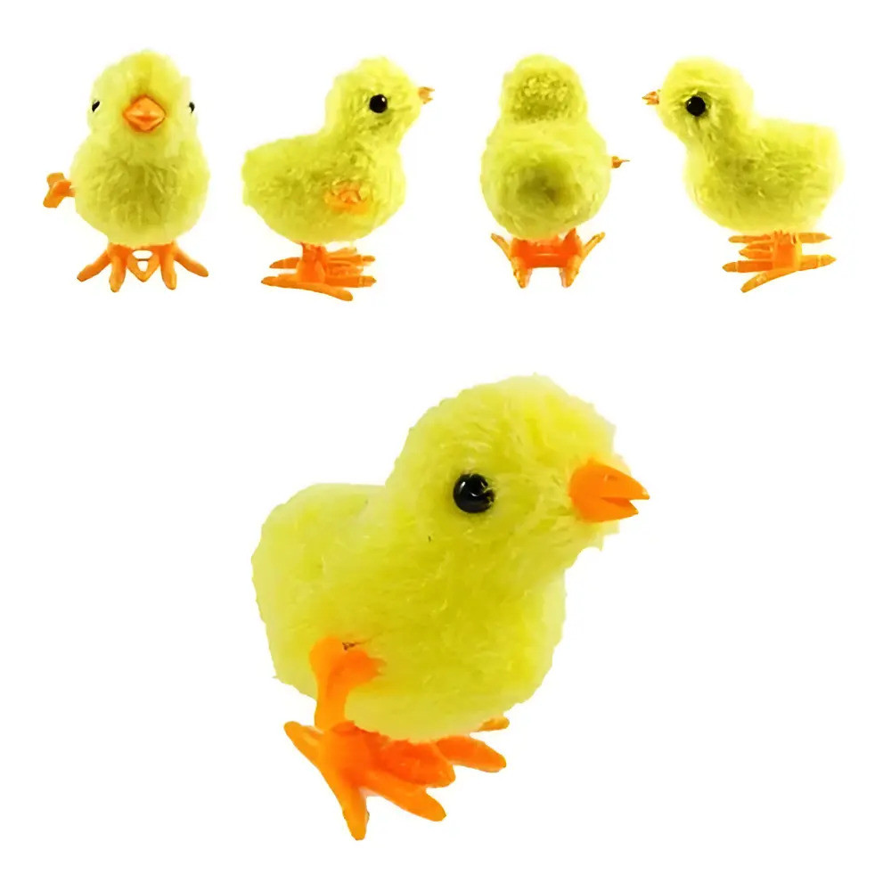 Pintinho Amarelinho Pelúcia A Corda 8cm Modelo Passarinho Ark Toys