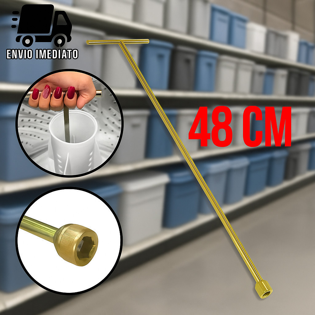 Chave T 10mm Longa para Maquina de Lavar Fácil para Remover o Agitador