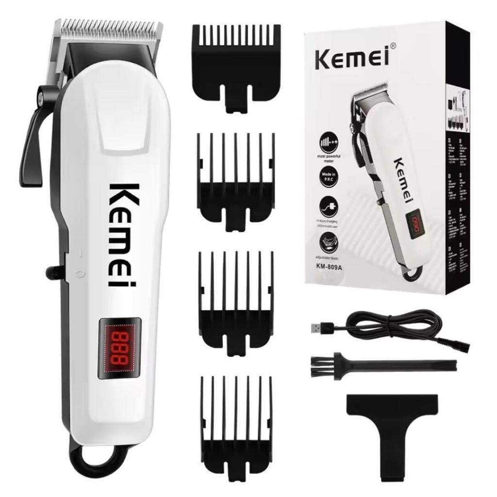 Top Maquina de cortar cabelo barbear Kimei KM-809A Profissional VARIEDADES