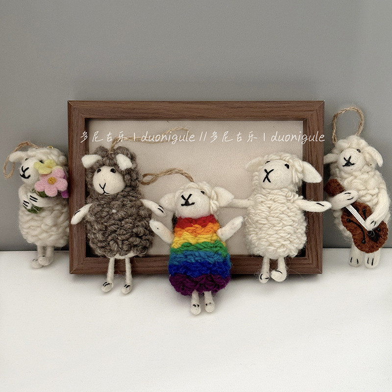 Chaveiro de Lã de Ovelha Feito à Mão em Feltro da Donicole Nepal, Pingente para Bolsa, Presente Criativo