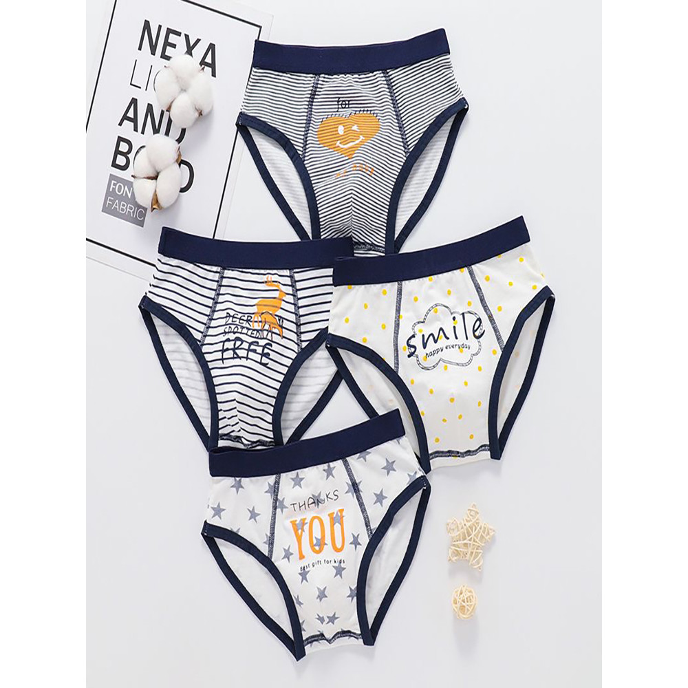 Cuecas infantis para bebês meninos, roupa íntima de algodão puro para bebês, 8 meninos, crianças médias e grandes, 9 cal
