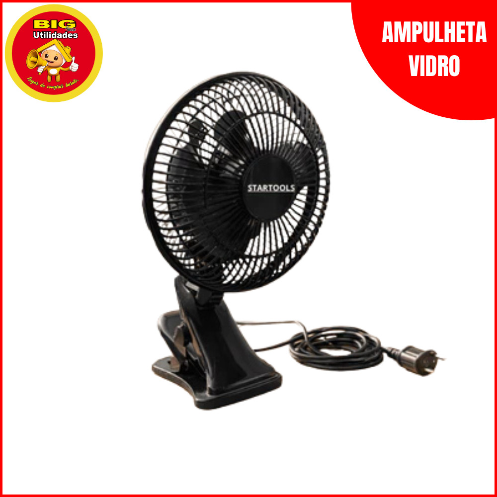 Ventilador Mesa Portátil 33cm 25w 220v Leve Silencioso Startools