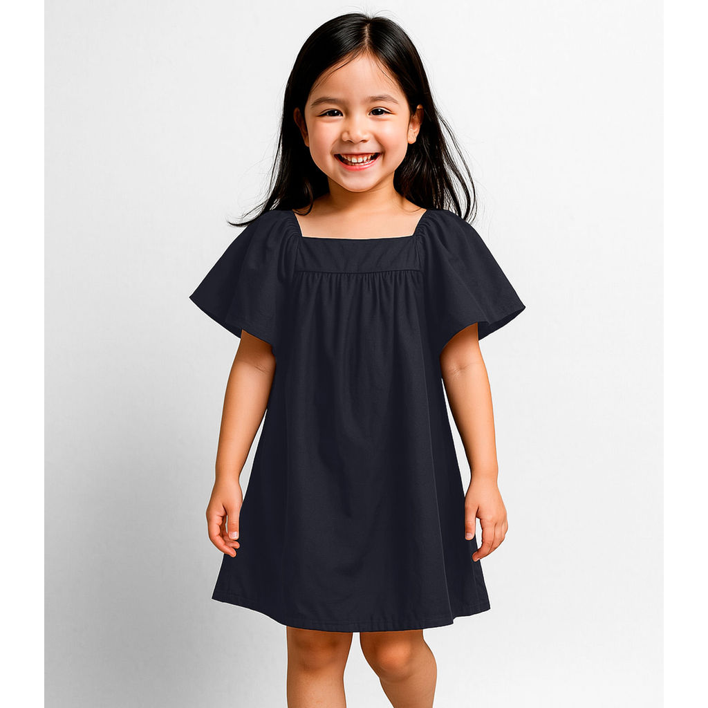 Vestido Infantil em Viscose Infinita Cor Azul