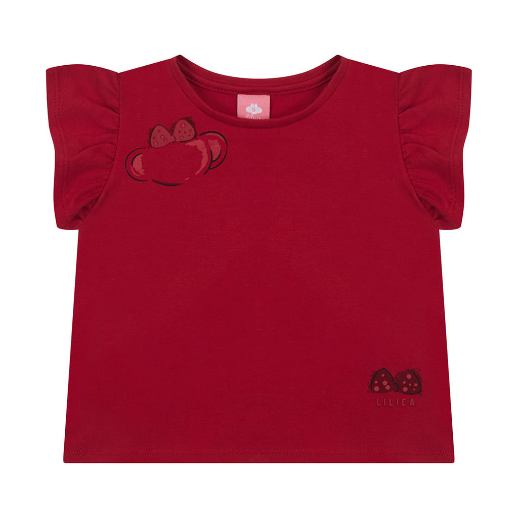 Blusa Manga Curta Bebê Feminina Lilica Ripilica