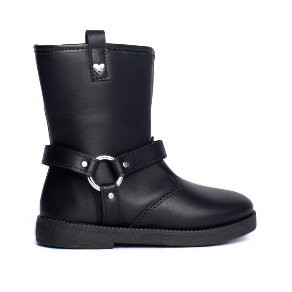 Bota Infantil Molekinha Cano Médio Preto em Oferta na Shopee