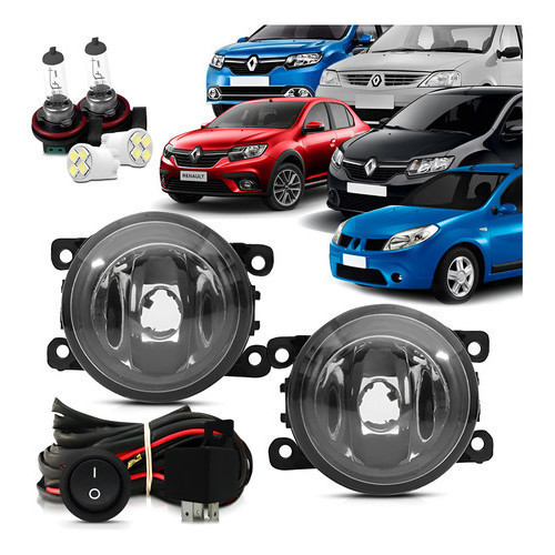 Kit Farol De Milha Neblina Renault Logan Sandero 2019 A 2022