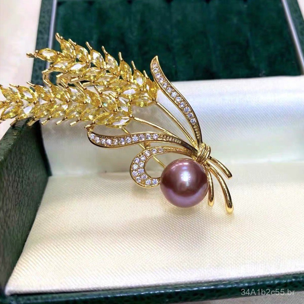 Acessórios DIY: Broche de Espiga de Trigo Dourada para Casacos Femininos, Broche de Espiga de Trigo Estilo Vintage, Aces