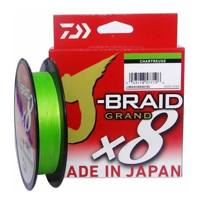 Linha Daiwa Multi J-braid X8 0,28mm 30lb 135mts Chartreuse