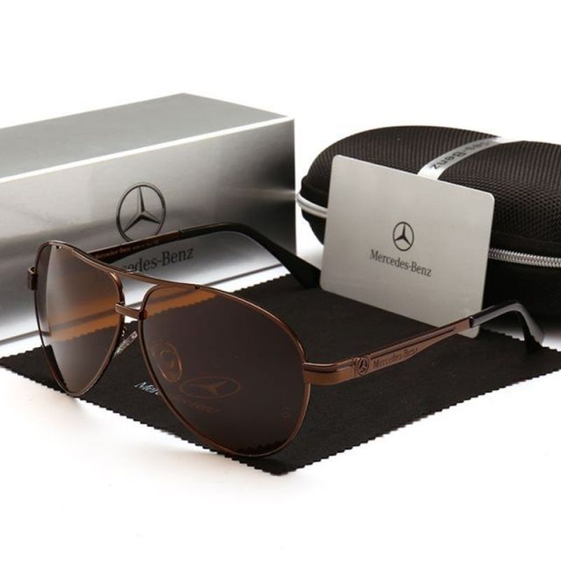 Mercedes-Benz Novos Óculos De Sol Masculinos E Femininos Com Armação De metal Aviador Para Dirigir Lentes Polarizadas ,